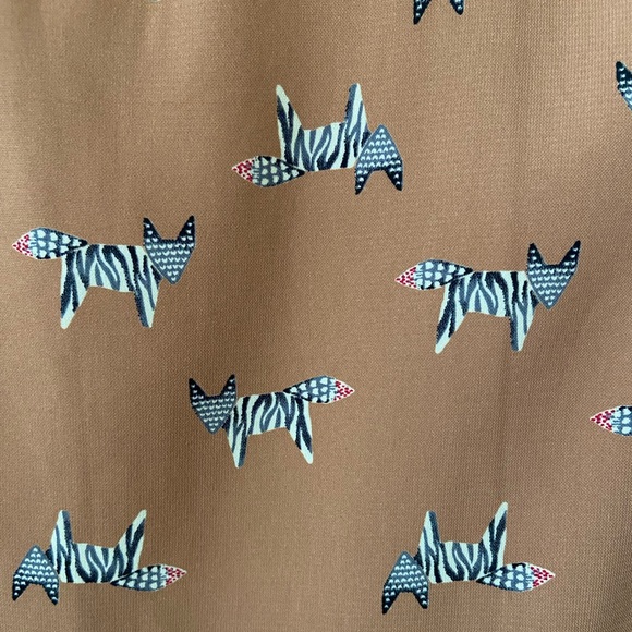 Varga zebra print animal top size L - Picture 2 of 6